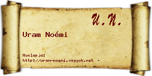 Uram Noémi névjegykártya